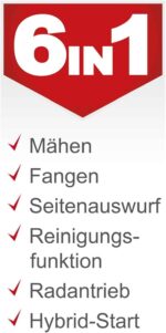 Scheppach Benzin Rasentraktor Aufsitzmäher MR225-61 | 6PS | E-Start | Schnittbreite 61cm | Schnitthöhe 35-75mm | 150L Fangbox | 4xVor- / – Bild 3