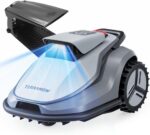 Terramow V1000 Mähroboter ohne Begrenzungskabel mit Garage, Tri-AI-Vision-Technologie ohne Draht-/RTK-Signalprobleme, automatische Kartierung,