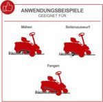Scheppach Benzin Rasentraktor Aufsitzmäher MR225-61 | 6PS | E-Start | Schnittbreite 61cm | Schnitthöhe 35-75mm | 150L Fangbox | 4xVor- / – Bild 2