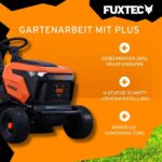 Fuxtec Rasentraktor Fx-rmt84m, Aufsitzmäher mit 83cm Schnittbreite, 6-stufige Schnitthöhenverstellung, kraftvoller Benzinmotor, Grasfangkorb 280L, – Bild 4