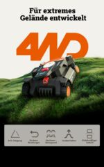 Worx Landroid Vision Cloud WR341E 4WD Mähroboter mit Garage, kabelloser Rasenmähroboter für bis zu 1.000 m², (KI-Hinderniserkennung, Vslam + – Bild 3