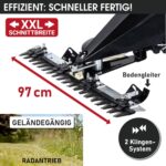 BRAST® Balkenmäher Benzin 3,5kW(4,8PS) mit Antrieb Schnittbreite 97cm Luft-Bereifung mit Geländeprofil Rasenmäher Hochgrasmäher Wiesen-Mäher 196ccm – Bild 4