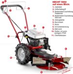 Hecht Benzin-Kreiselmäher 5060 Wiesen-Mäher Kreisel Rasenmäher Rund-Sichel-Mäher (Motorleistung: 4,4 kW (6 PS) Messerscheibe 60 cm Ø, inkl. – Bild 2