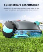 Yardcare V100 Mähroboter ohne Begrenzungskabel, mit Vision Navigation, Spiralschnitt, 150 Hinderniserkennung, Rasenroboter bis zu 150 m², 4Ah Akku – Bild 4