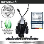 BRAST® Balkenmäher Benzin 3,5kW(4,8PS) mit Antrieb Schnittbreite 97cm Luft-Bereifung mit Geländeprofil Rasenmäher Hochgrasmäher Wiesen-Mäher 196ccm – Bild 5