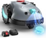 Yardcare V100 Mähroboter ohne Begrenzungskabel, mit Vision Navigation, Spiralschnitt, 150 Hinderniserkennung, Rasenroboter bis zu 150 m², 4Ah Akku