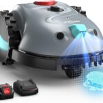 Yardcare V100 Mähroboter ohne Begrenzungskabel, mit Vision Navigation, Spiralschnitt, 150 Hinderniserkennung, Rasenroboter bis zu 150 m², 4Ah Akku