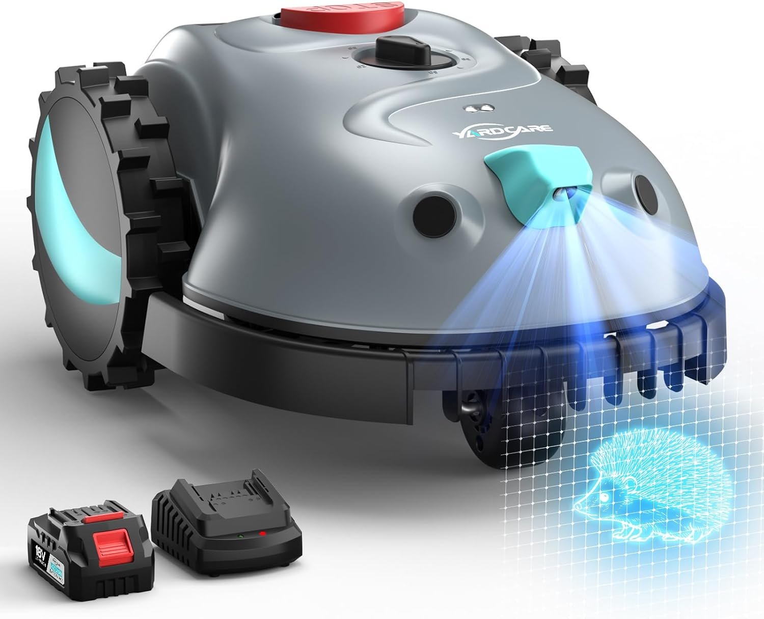 71K4I0lf7jL._AC_SL1500_.jpg Yardcare V100 Mähroboter ohne Begrenzungskabel, mit Vision Navigation, Spiralschnitt, 150 Hinderniserkennung, Rasenroboter bis zu 150 m², 4Ah Akku – Bild 1