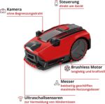 Einhell Mähroboter Freelexo CAM 500 Power X-Change (18V, Kamera ersetzt Begrenzungsdraht, für 500 m², Brushless, bis 25% Steigung, Schnittbreite 18 – Bild 3