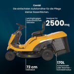 Stiga Combi 372 Aufsitzmäher, 414 cc, 72 cm, 170 L – Hydrostatisches Getriebe, Mulchfunktion – Rasenflächen bis 2.500 m² – Bild 2