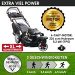 BRAST Benzin Rasenmäher Trike mit Antrieb | 5,2kW(7PS) | Elektrostart | 53cm Schnittbreite | viele Modelle | TÜV | 4 Takt OHV Motor | 30-80mm – Bild 3