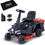 Scheppach Benzin Aufsitzmäher MR235-61 | 6PS | E-Start | LED | inkl. Öl & Abdeckhaube | 61cm Schnittbreite | 35-75mm Schnitthöhe | Rasentraktor