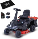Scheppach Benzin Aufsitzmäher MR235-61 | 6PS | E-Start | LED | inkl. Öl & Abdeckhaube | 61cm Schnittbreite | 35-75mm Schnitthöhe | Rasentraktor
