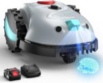 Yardcare V100 Mähroboter ohne Begrenzungskabel, mit Vision Navigation, Spiralschnitt, 150 Hinderniserkennung, Rasenroboter bis zu 150 m², 4Ah Akku