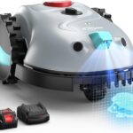 Yardcare V100 Mähroboter ohne Begrenzungskabel, mit Vision Navigation, Spiralschnitt, 150 Hinderniserkennung, Rasenroboter bis zu 150 m², 4Ah Akku
