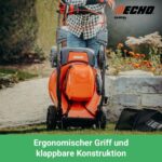Echo Akku Rasenmäher DLM-310/46 inkl. 2× 40 V Li‑Ion Akkus – 46 cm Schnittbreite – Kabelloser 3‑in‑1 Rasenmäher – Mulchen, Fangen, Seitenauswurf – – Bild 5