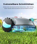 Yardcare V100 Mähroboter ohne Begrenzungskabel, mit Vision Navigation, Spiralschnitt, 150 Hinderniserkennung, Rasenroboter bis zu 150 m², 4Ah Akku – Bild 4