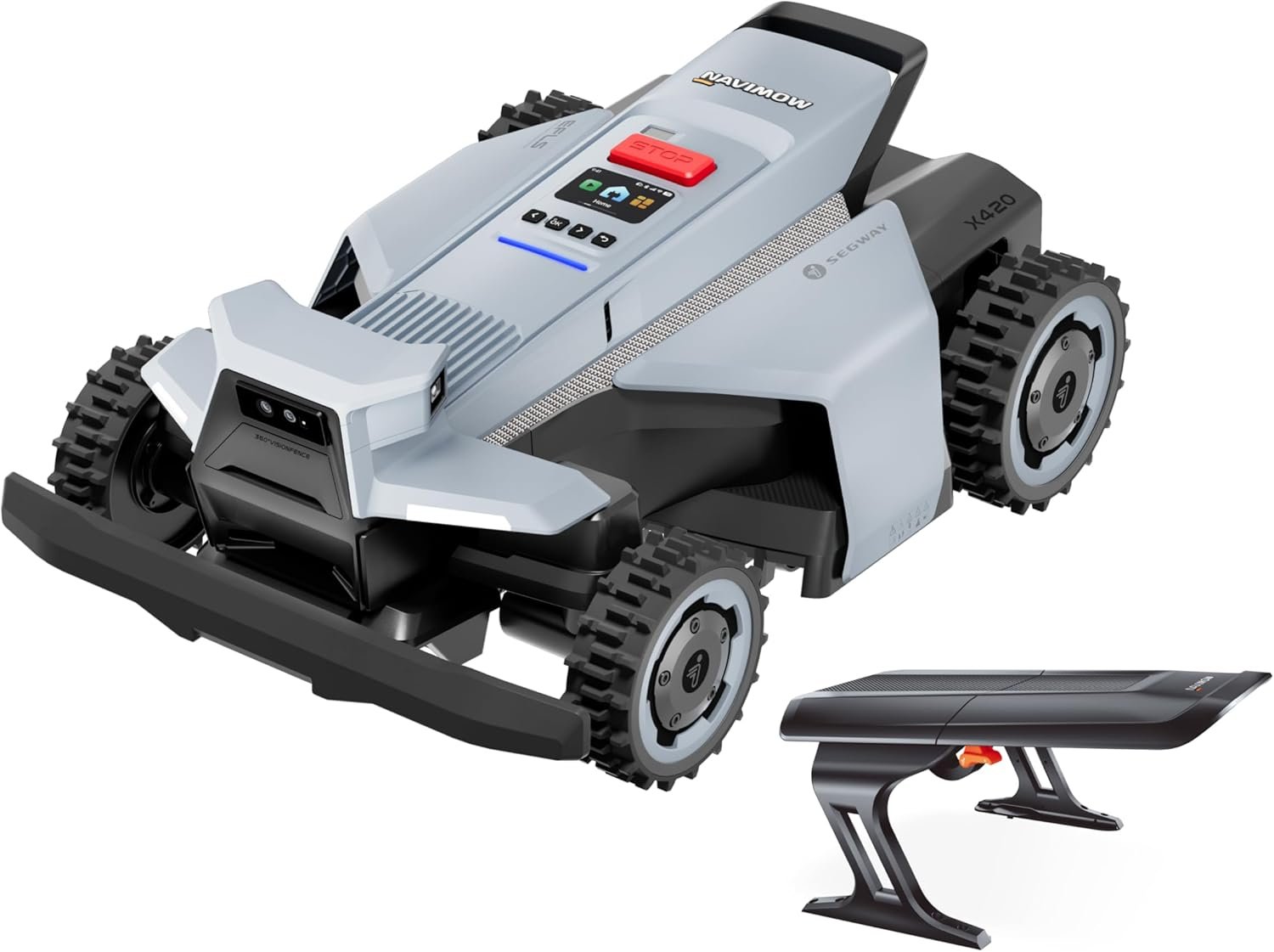 71i4DgiZOsL._AC_SL1500_.jpg Segway Navimow X420 Mähroboter ohne Begrenzungskabel mit Garage X (separater Versand) für 2000 ㎡, Zero-Turn AWD für 84% Steigungen, Nrtk+360° – Bild 1