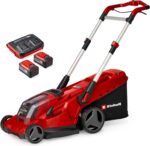 Einhell Akku-Rasenmäher RASARRO 36/42 Kit Power X-Change (36V, 42 cm Schnittbreite, bis 725 m², Brushless, 50L Fangkorb, Mulchfunktion, inkl. 2X