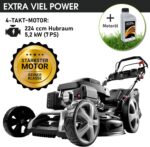 BRAST Benzin Rasenmäher mit Antrieb | 5,2kW (7PS) | 55cm Schnittbreite | viele Modelle | TÜV | 30-80mm Schnitthöhe | 60L Fangkorb | 4 Takt OHV Motor – Bild 3