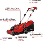 Einhell Akku-Rasenmäher RASARRO 36/42 Kit Power X-Change (36 V, 42 cm Schnittbreite, bis 550 m², Brushless, Mulchfunktion, 50L Fangkorb, inkl. 2X 4,0 – Bild 2