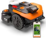 WORX Landroid Vision Cloud WR312E 2WD Mähroboter ohne Begrenzungskabel für 1200 m² (KI-Hinderniserkennung, Vslam+ RTK Cloud Navigationg,