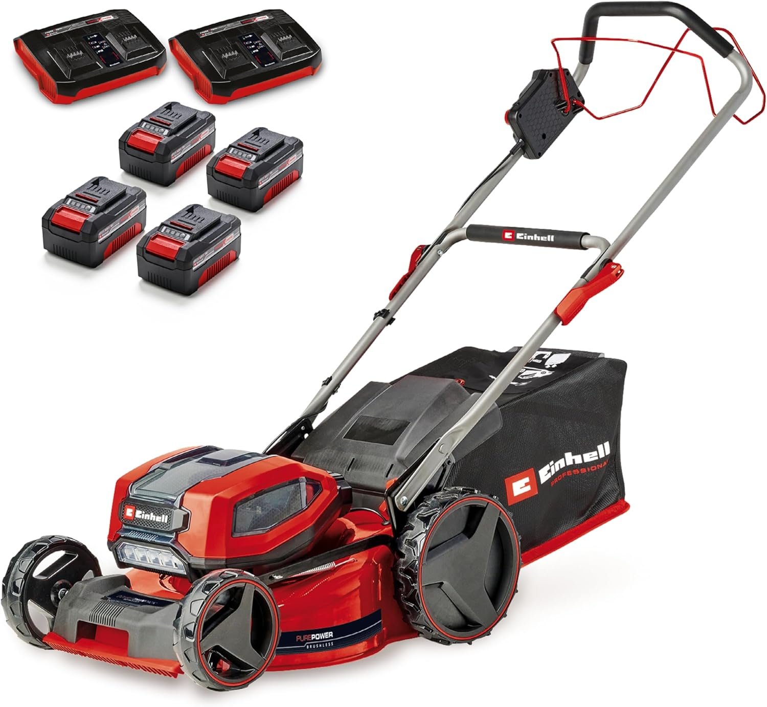 811Wjl8BML._AC_SL1500_.jpg Einhell Akku-Rasenmäher GP-cm 36/47 S Li BL Kit Power X-Change (36 V, 47 cm Schnittbreite, bis 700 m², Brushless, 65 L Fangkorb, Radantrieb, inkl. 4X – Bild 1