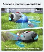 Yardcare V100 Mähroboter ohne Begrenzungskabel, mit Vision Navigation, Spiralschnitt, 150 Hinderniserkennung, Rasenroboter bis zu 150 m², 4Ah Akku – Bild 5