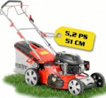 Hecht Rasenmäher Benzin mit Antrieb, 51 cm Schnittbreite, 5-in-1 Mulchfunktion, Seitenauswurf, 70L Fangkorb, 5,2 PS Benziner für Garten bis 1500 m²
