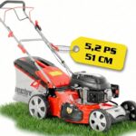 Hecht Rasenmäher Benzin mit Antrieb, 51 cm Schnittbreite, 5-in-1 Mulchfunktion, Seitenauswurf, 70L Fangkorb, 5,2 PS Benziner für Garten bis 1500 m²