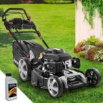 BRAST Benzin Rasenmäher mit Antrieb | 5,2kW (7PS) | 55cm Schnittbreite | viele Modelle | TÜV | 30-80mm Schnitthöhe | 60L Fangkorb | 4 Takt OHV Motor