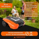 Yard Force Mähroboter EasyMow 260B – 20V Power für Gärten bis 260m² | Bluetooth App-Steuerung, Kantenmodus & 30% Steigung, Ideal für Reihenhäuser – Bild 4