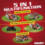 Hecht Rasenmäher Benzin mit Antrieb, 51 cm Schnittbreite, 5-in-1 Mulchfunktion, Seitenauswurf, 70L Fangkorb, 5,2 PS Benziner für Garten bis 1500 m² – Bild 4