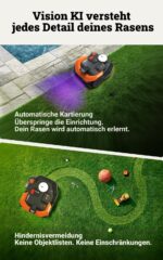 WORX Landroid Vision Cloud WR312E 2WD Mähroboter ohne Begrenzungskabel für 1200 m² (KI-Hinderniserkennung, Vslam+ RTK Cloud Navigationg, – Bild 3
