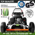BRAST Benzin Rasenmäher mit Antrieb | 5,2kW (7PS) | 55cm Schnittbreite | viele Modelle | TÜV | 30-80mm Schnitthöhe | 60L Fangkorb | 4 Takt OHV Motor – Bild 4