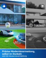 ECOVACS Goat O800 RTK Mähroboter ohne Begrenzungskabel, 800m², LiDAR-gestützte RTK+Vision Navigation, Rasenmäher Roboter, Auto-Kartierung, passiert – Bild 4