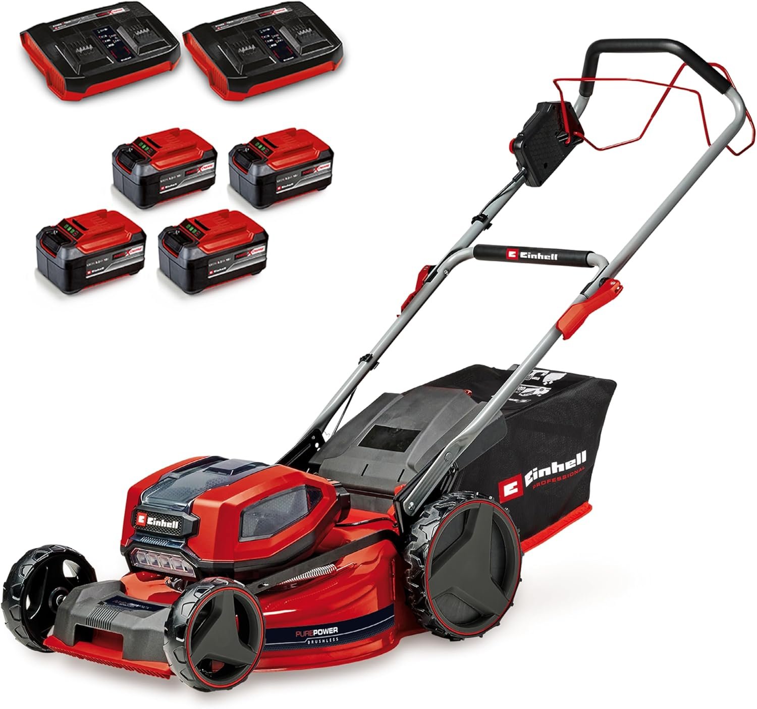 81JC2KubNuL._AC_SL1500_-1.jpg Einhell Akku-Rasenmäher GP-cm 36/52 S Li BL Kit Power X-Change (36 V, 52 cm Schnittbreite, bis 1200 m², Brushless, 65 L Fangkorb, Radantrieb, inkl. – Bild 1