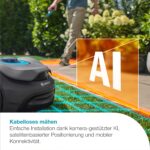Gardena smart Sileno Sense 400 m² Mähroboter: Technologie ohne Begrenzungskabel, Mähen mit KI, Eingebaute Kamera (19941-20) – Bild 3
