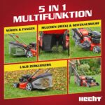 Hecht 5-IN-1 Benzin Rasenmäher – leistungsstarker 4 Takt Eco Motor 4,4 kW (6,0 PS) – Elektrostart – 53 cm Schnittbreite – 75 l Fangkorb – Radantrieb – Bild 3