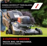 Honda Hrn-bv 53,3 cm Akku-Rasenmäher, selbstfahrend, mit variabler Geschwindigkeit mit 1,9 Bushel-Kapazität, leicht zu entfernender Grasbeutel, – Bild 4