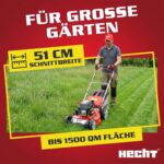 Hecht Rasenmäher Benzin mit Antrieb, 51 cm Schnittbreite, 5-in-1 Mulchfunktion, Seitenauswurf, 70L Fangkorb, 5,2 PS Benziner für Garten bis 1500 m² – Bild 5