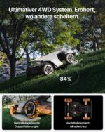 Segway Navimow X420 Mähroboter ohne Begrenzungskabel mit Garage X (separater Versand) für 2000 ㎡, Zero-Turn AWD für 84% Steigungen, Nrtk+360° – Bild 2