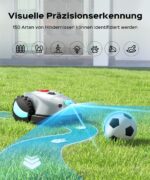 Yardcare V100 Mähroboter ohne Begrenzungskabel, mit Vision Navigation, Spiralschnitt, 150 Hinderniserkennung, Rasenroboter bis zu 150 m², 4Ah Akku – Bild 2