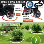 BRAST Benzin Rasenmäher Trike mit Antrieb | 5,2kW(7PS) | Elektrostart | 53cm Schnittbreite | viele Modelle | TÜV | 4 Takt OHV Motor | 30-80mm – Bild 4