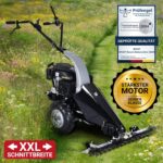 BRAST® Balkenmäher Benzin 3,5kW(4,8PS) mit Antrieb Schnittbreite 97cm Luft-Bereifung mit Geländeprofil Rasenmäher Hochgrasmäher Wiesen-Mäher 196ccm – Bild 2