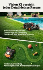 Worx Landroid Vision Cloud WR341E 4WD Mähroboter mit Garage, kabelloser Rasenmähroboter für bis zu 1.000 m², (KI-Hinderniserkennung, Vslam + – Bild 4