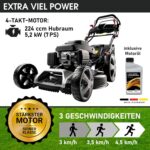 BRAST Benzin Rasenmäher mit Antrieb | 5,2kW (7PS) | 55cm Schnittbreite | viele Modelle | TÜV | 30-80mm Schnitthöhe | 60L Fangkorb | 4 Takt OHV Motor – Bild 3