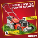 Hecht Rasenmäher Benzin mit Antrieb, 51 cm Schnittbreite, 5-in-1 Mulchfunktion, Seitenauswurf, 70L Fangkorb, 5,2 PS Benziner für Garten bis 1500 m² – Bild 2