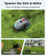 Yardcare V100 Mähroboter ohne Begrenzungskabel, mit Vision Navigation, Spiralschnitt, 150 Hinderniserkennung, Rasenroboter bis zu 150 m², 4Ah Akku – Bild 3