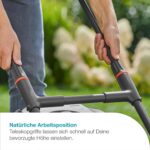 Gardena Akku-Rasenmäher PowerMax 37/36V P4A Ready-to-Use Set: 37 cm Schnittbreite, 45 l Fangkorb, Ergonomisch, Höhenverstellung, Kabellos (14638-20) – Bild 5